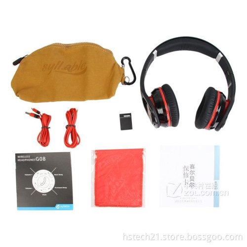 Wireless Headset Bluetooth Headphone Syllable G08 Noise Reduction Cancellation Headphones for IPhone,Ipad,Ipod